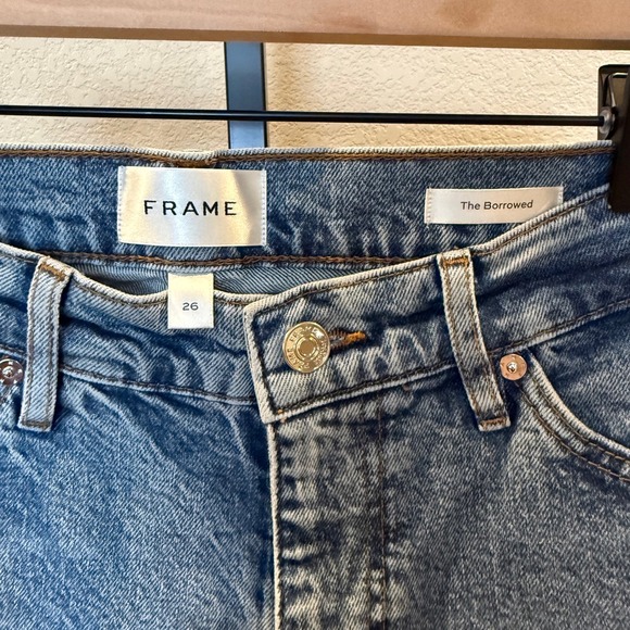 FRAME The Borrowed Mid Rise Boyfriend Jeans Ricochet Women's Size 26 - Picture 5 of 12
